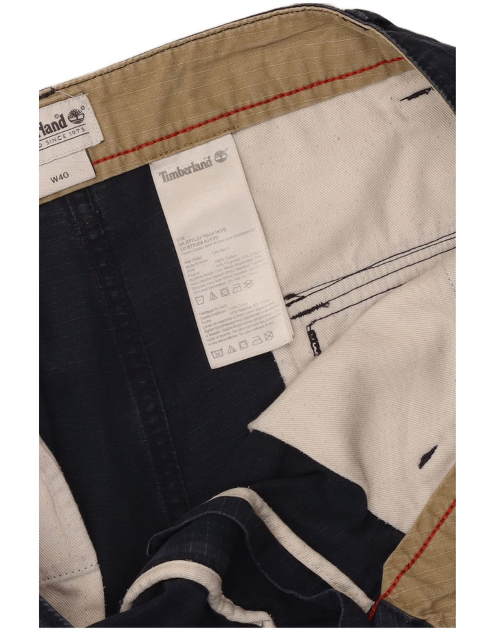 TIMBERLAND Herren Cargo Shorts W40 XL Marineblau Baumwolle