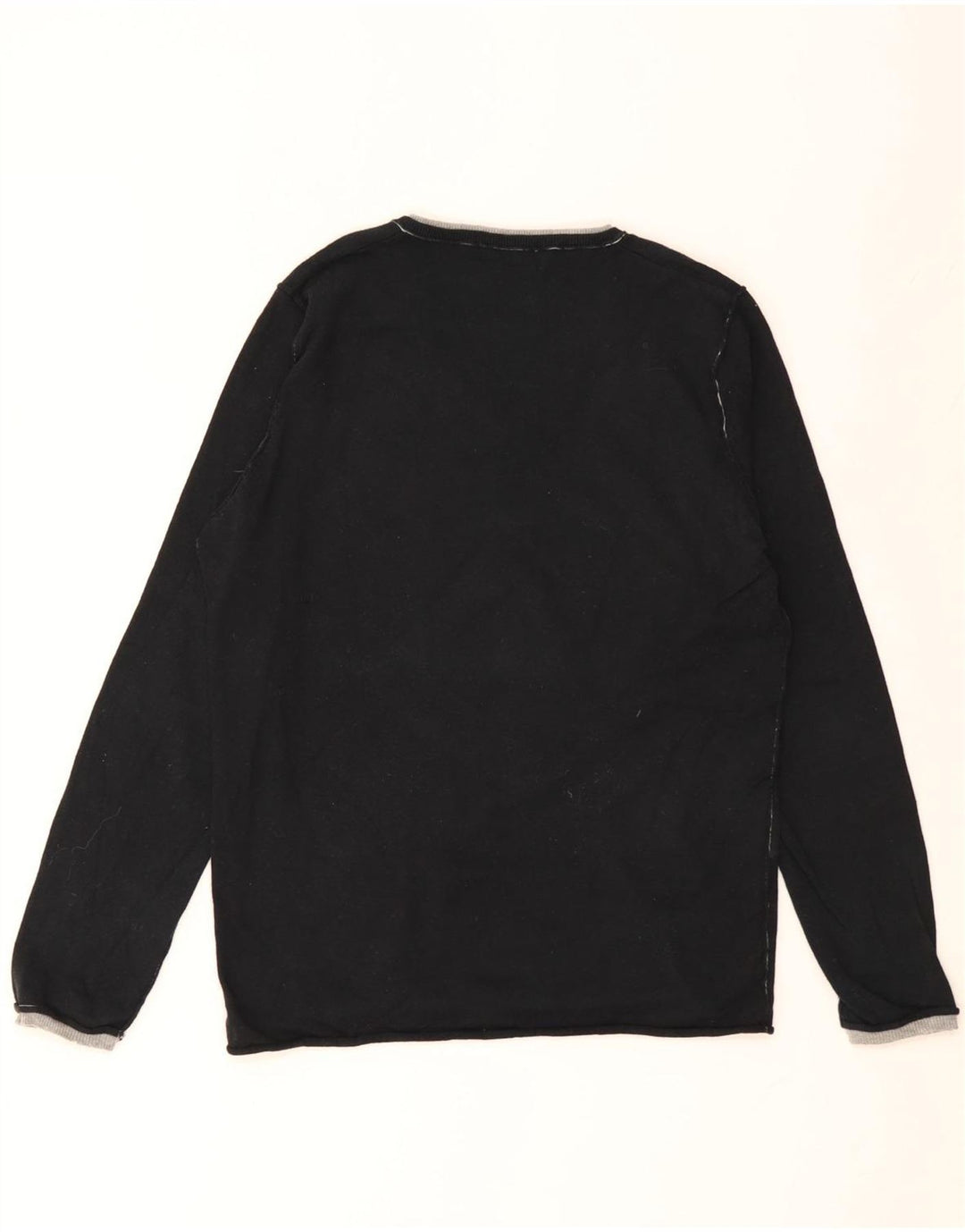 ZARA Jungen-Pullover mit V-Ausschnitt, 13–14 Jahre, Mittelschwarz