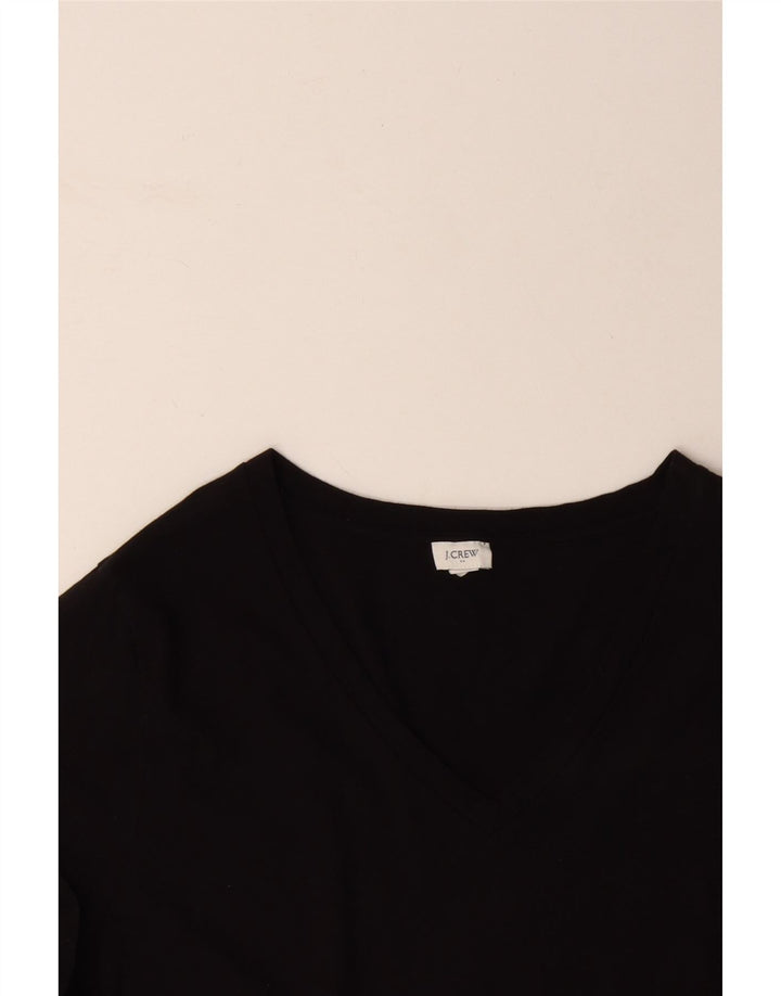 J. Crew Damen T-Shirt Top UK 16 Large Schwarz Baumwolle