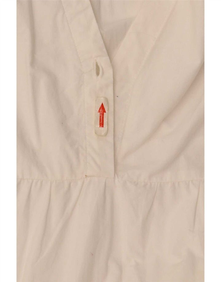 Zara Damen-Stufenkleid UK 14 Mittelweiß