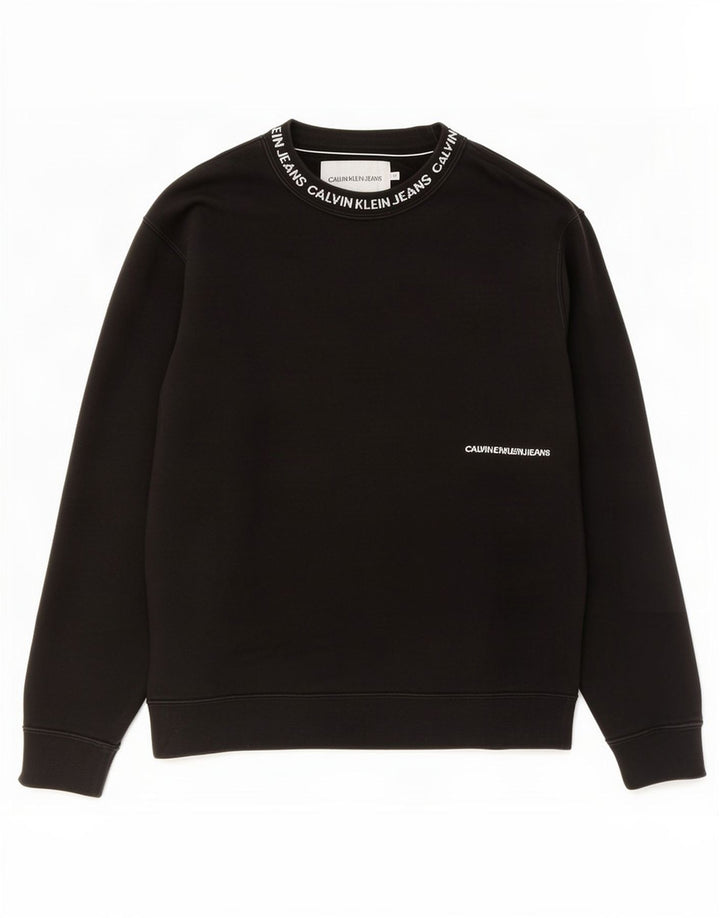 Calvin Klein Jeans Herren-Sweatshirt mit Grafik, mittelschwarze Baumwolle