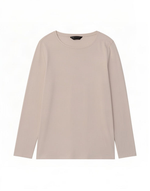Marks & Spencer Womens Top Long Sleeve UK 12 Medium White Cotton