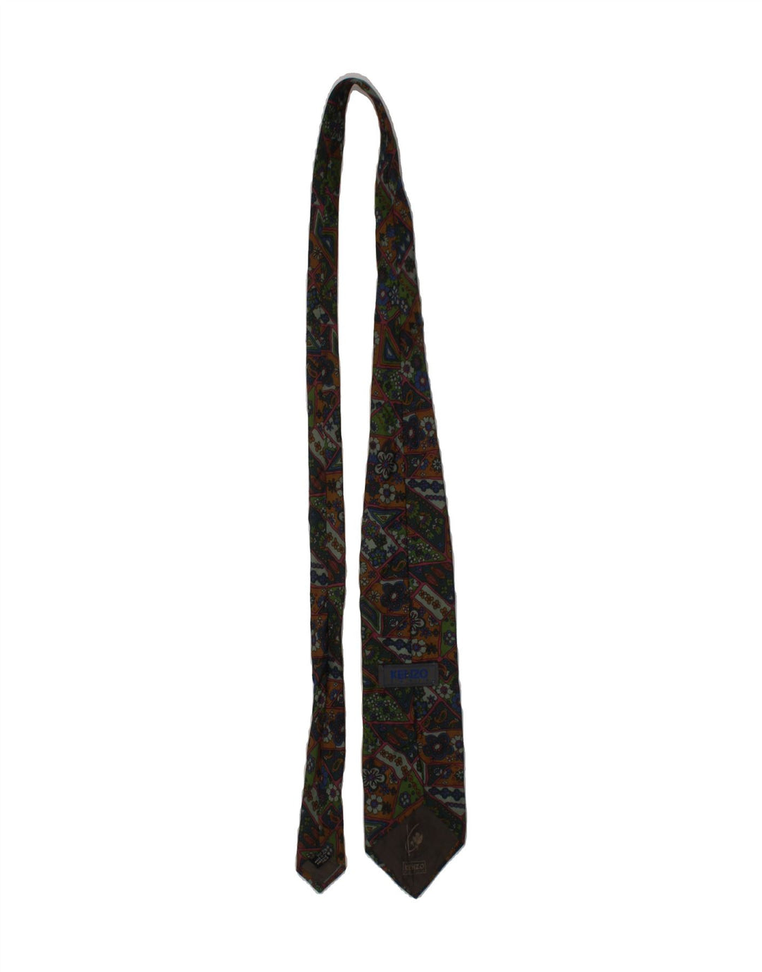 KENZO Mens Tie One Size Multicoloured Floral Silk Vintage Kenzo and Second-Hand Kenzo from Messina Hembry 