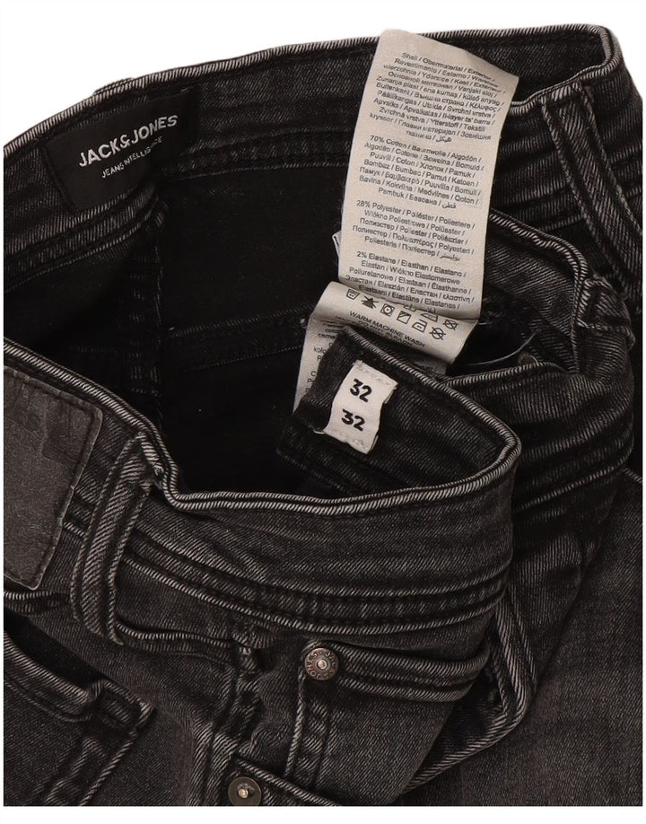Jack & Jones Herren GLENN Slim Jeans W32 L32 Graue Baumwolle