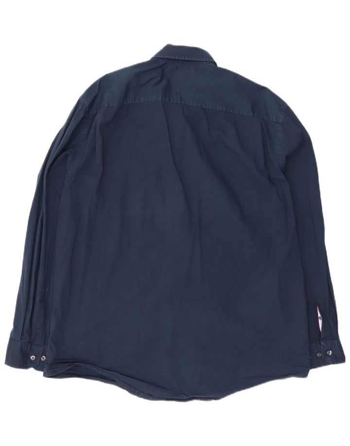Tommy Hilfiger Herrenhemd 2XL Marineblau Baumwolle
