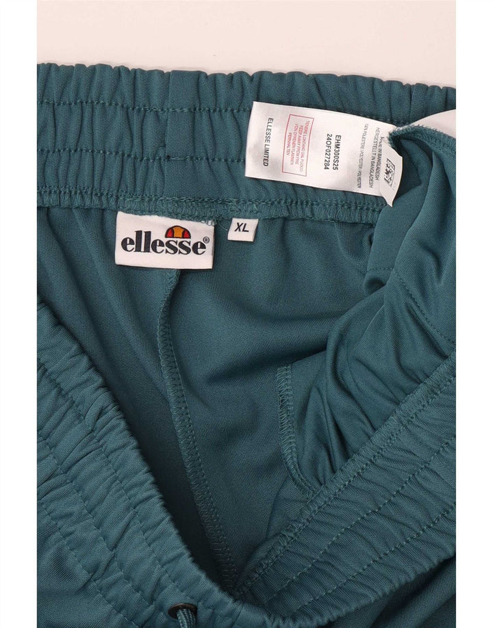 Ellesse Damen-Trainingshose XL, blaues Colourblock-Polyester