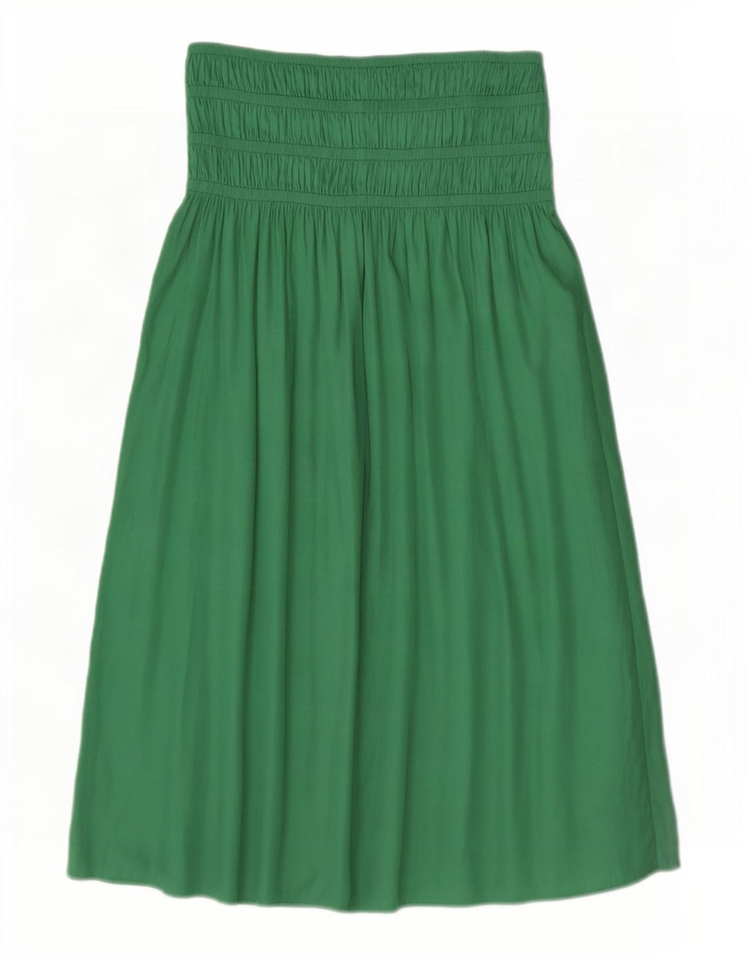 Marks & Spencer Damen Maxirock UK 10 Small W34 Grün Polyester