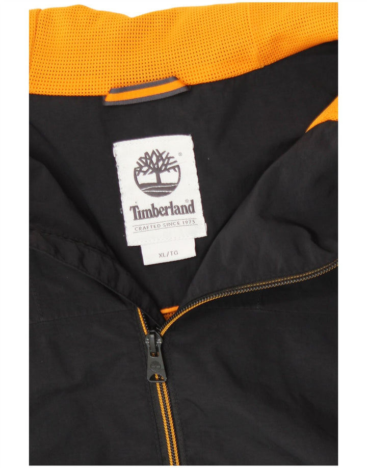 Timberland Herren-Bomberjacke mit Kapuze, UK 42 XL, schwarzes Nylon
