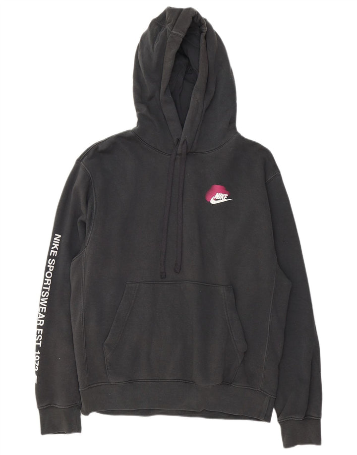 Nike Herren-Kapuzenpullover mit Grafik, Größe S, graue Baumwolle