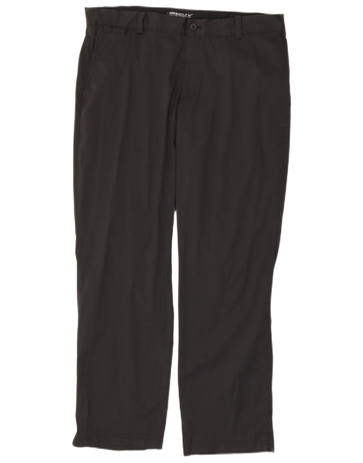 Nike Herren Dri Fit Straight Chino Hose W35 L30 Schwarz Polyester