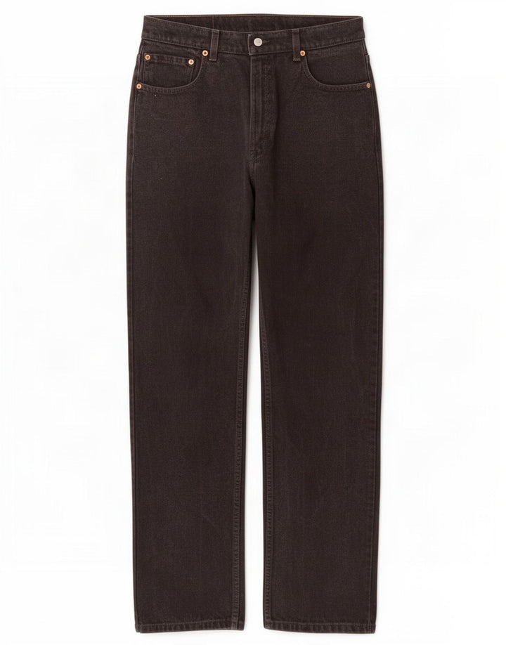 Levi's Herren 505 Straight Jeans W30 L32 Schwarze Baumwolle