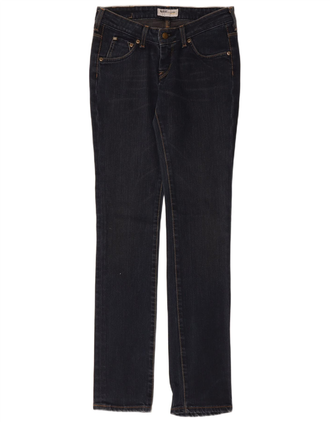 Lee Damen Norma Slim Jeans W27 L33 Marineblaue Baumwolle