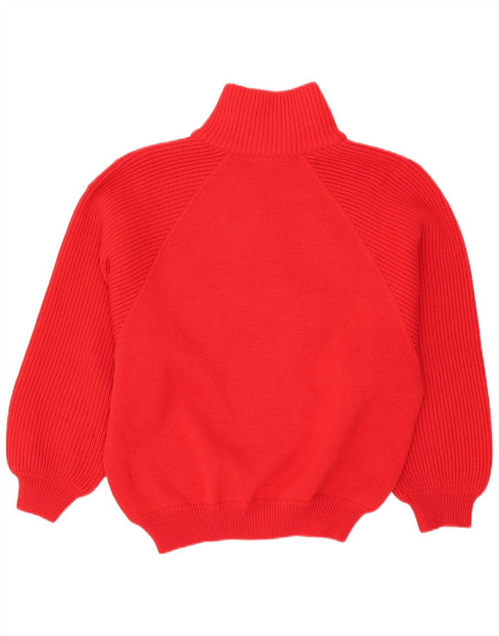 Skipper's Herren-Pullover mit Knopfkragen, IT 48, mittelrote Wolle