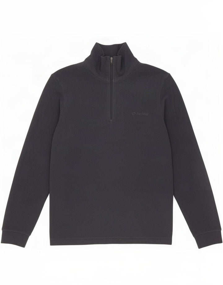 Lotto Herren-Fleecepullover mit Reißverschluss am Hals, groß, marineblaues Polyester