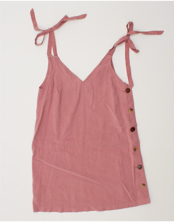 Topshop Damen Slip Dress UK 8 Small Rosa Viskose