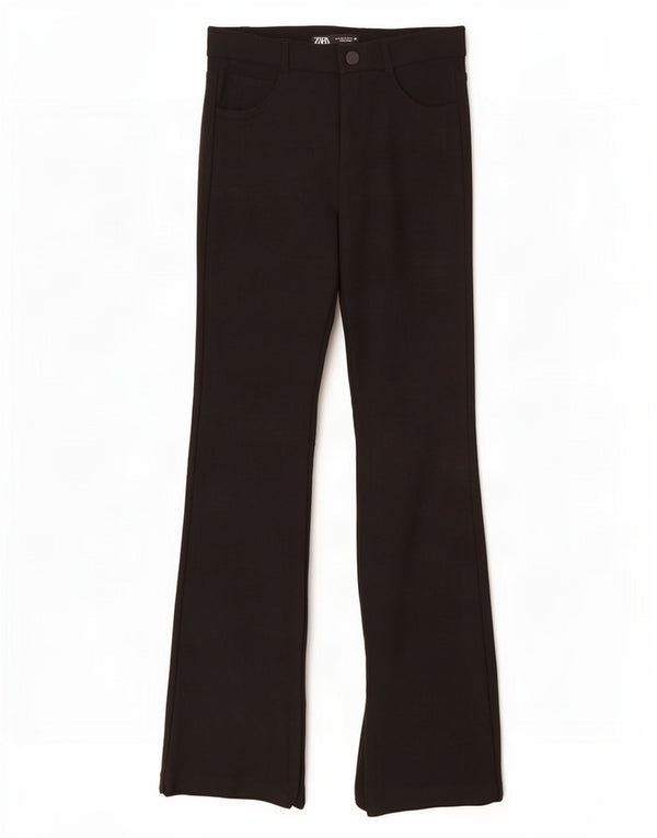 Zara Damen Flare Freizeithose Medium W28 L33 Schwarz