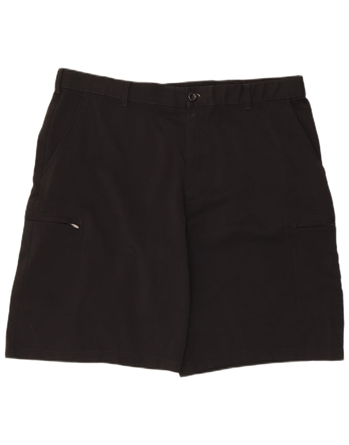 Izod Herren Cargoshorts W38 XL Schwarz Polyester