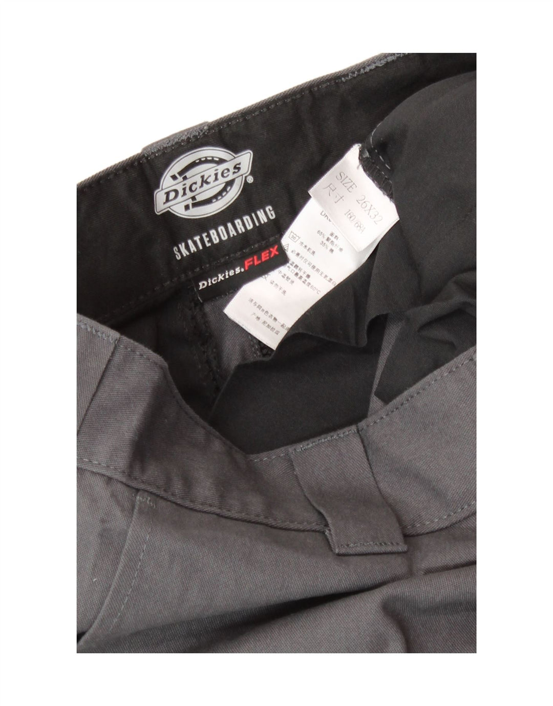 Dickies Damen Skateboarding Straight Cargo Hose W26 L32 Grau Polyester