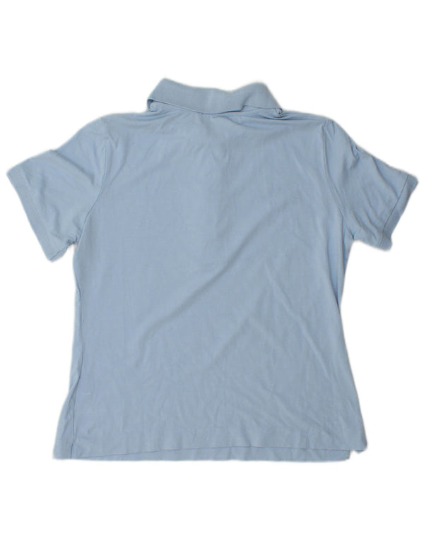 Luisa Spagnoli Damen Poloshirt UK 16 Große blaue Viskose