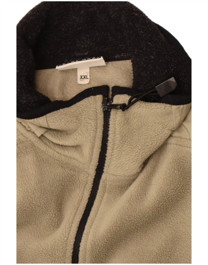 Asics Herren Fleecejacke UK 44 2XL Khaki Colourblock