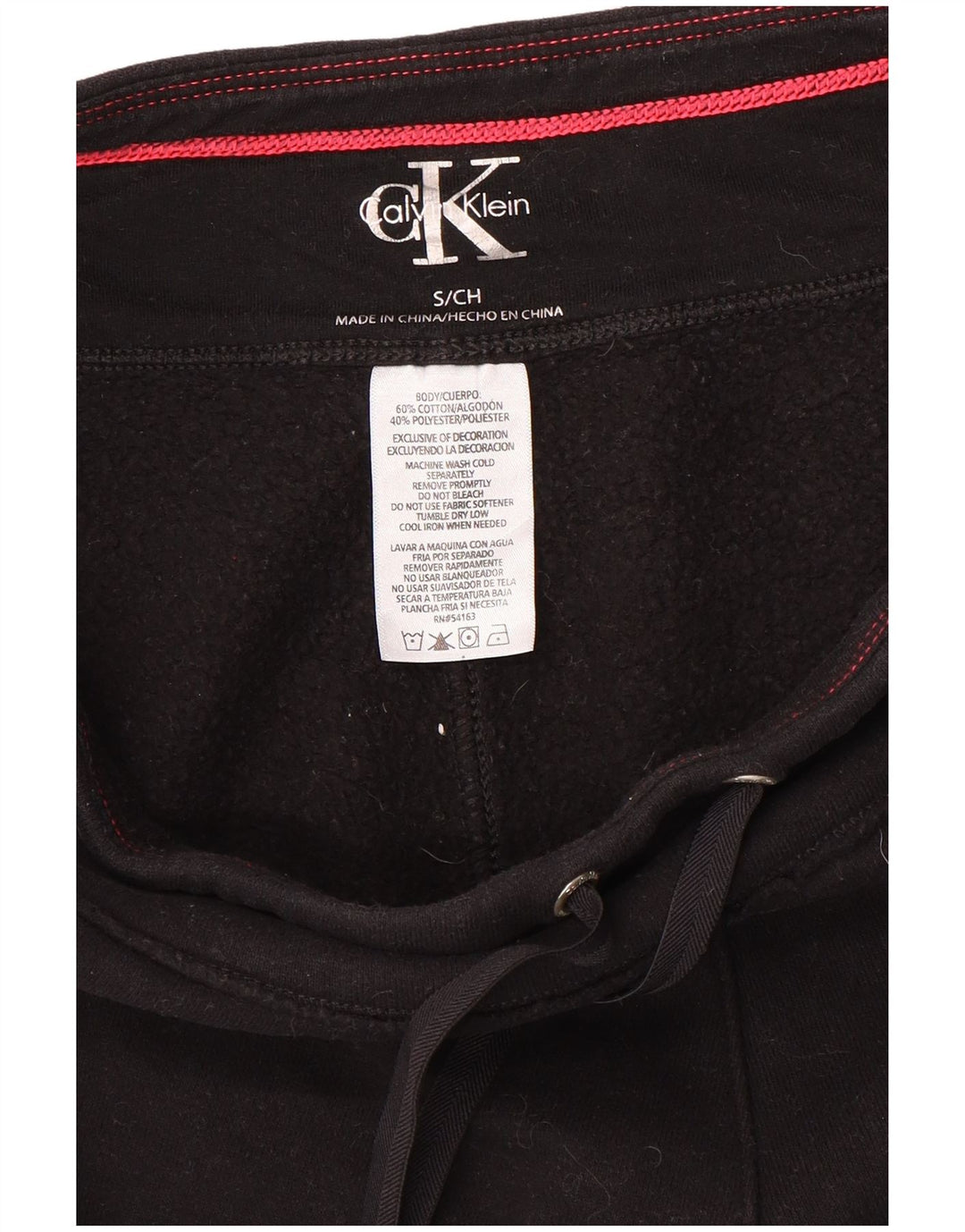 CALVIN KLEIN Damen Grafik-Trainingshose, Jogginghose, Gr. 10, Größe S, Schwarz