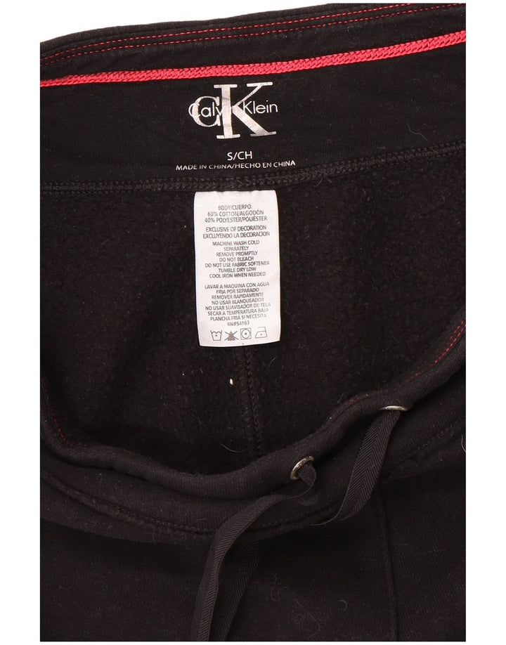 CALVIN KLEIN Damen Grafik-Trainingshose, Jogginghose, Gr. 10, Größe S, Schwarz