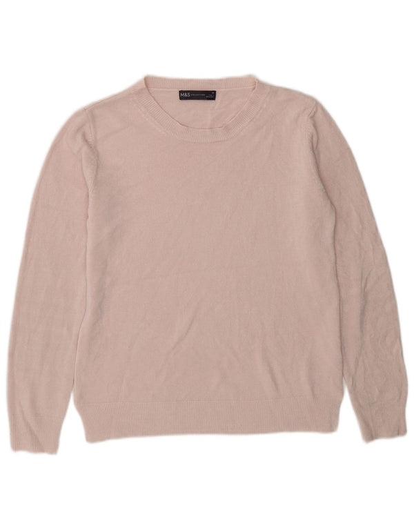 Marks & Spencer Damen-Pullover mit U-Boot-Ausschnitt, Gr. 10, Rosa
