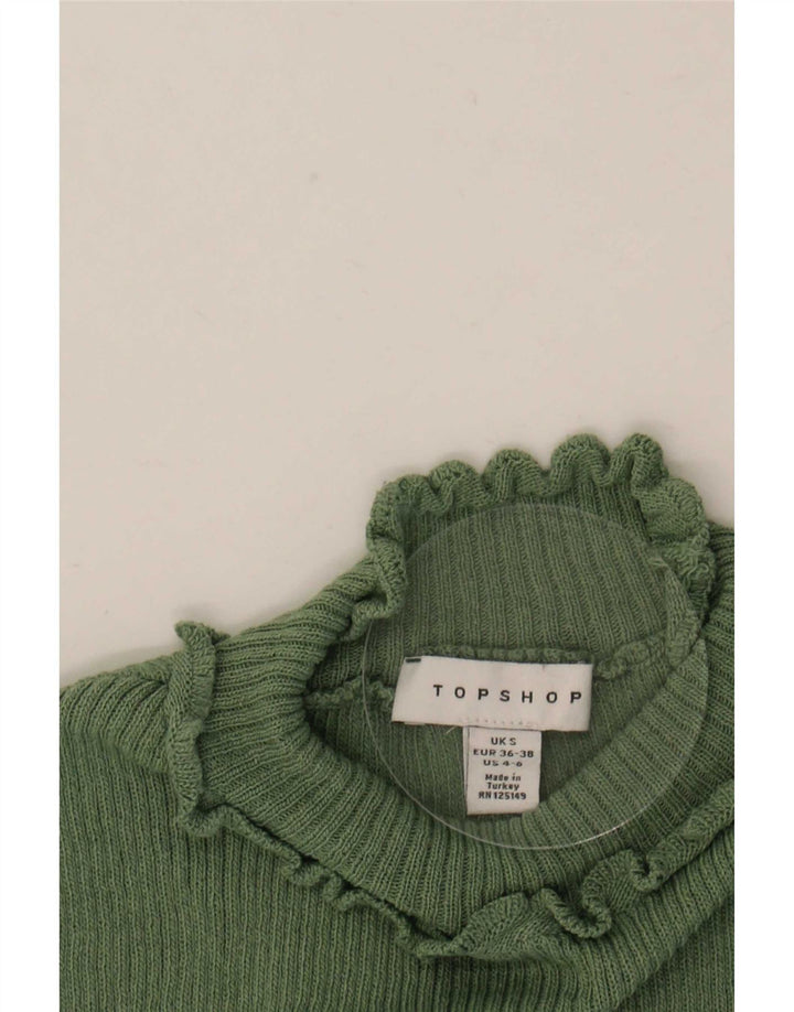 Topshop Damen Crop Vest Top UK 8 Small Grün