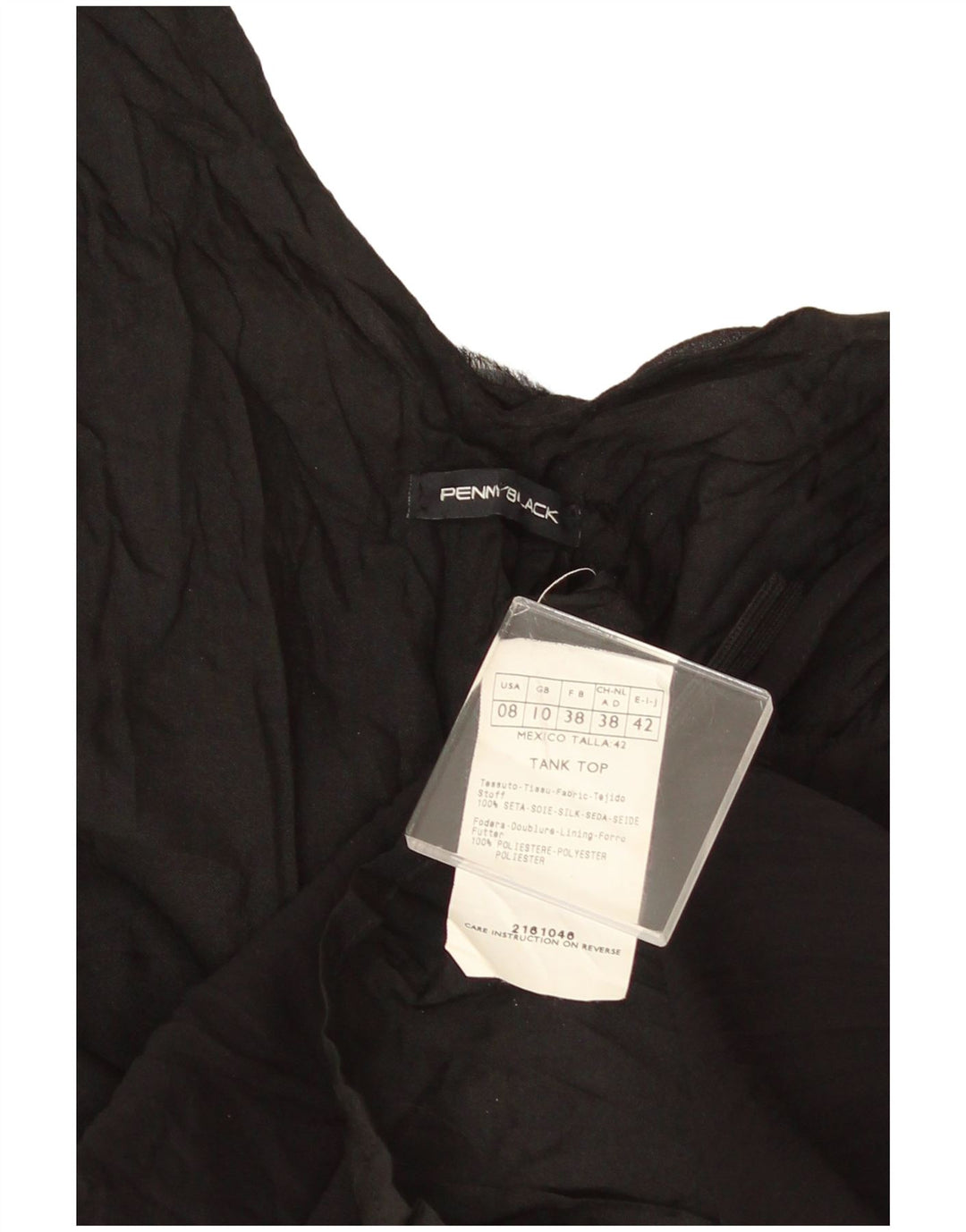Penny Black Damen Crop Vest Top UK 10 Small Schwarze Seide