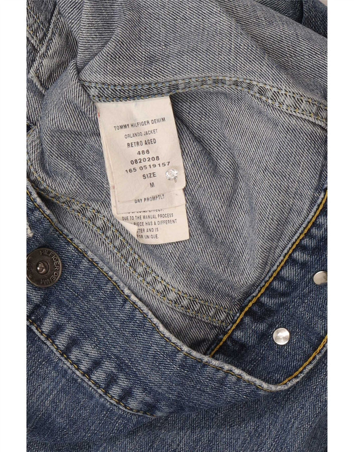 Tommy Hilfiger Damen Jeansjacke UK 12 Mittelblaue Baumwolle