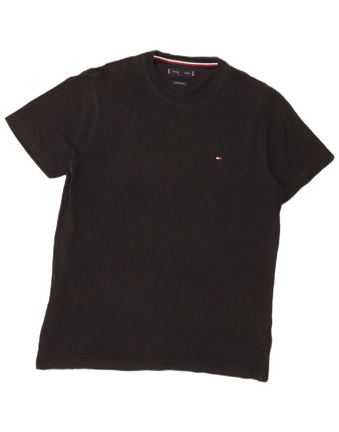 Tommy Hilfiger Herren T-Shirt Top Medium Schwarz Baumwolle
