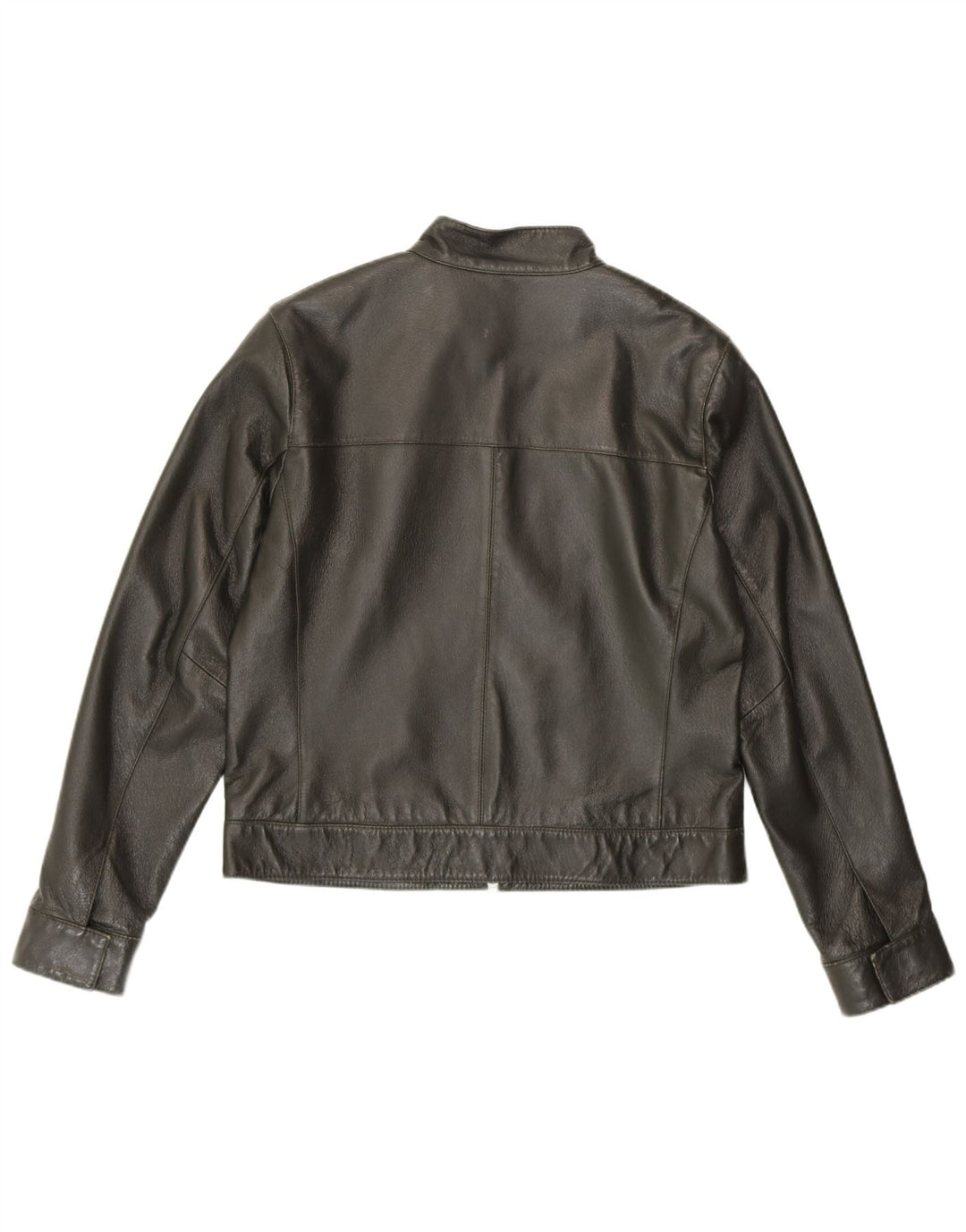 HELLINE Damen Lederjacke UK 14 Mittelgrünes Leder