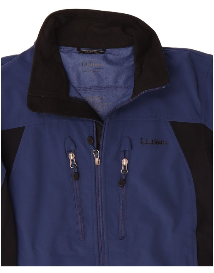 L.L.BEAN Herren-Windbreaker-Jacke, UK 36, klein, marineblaues Colourblock-Nylon