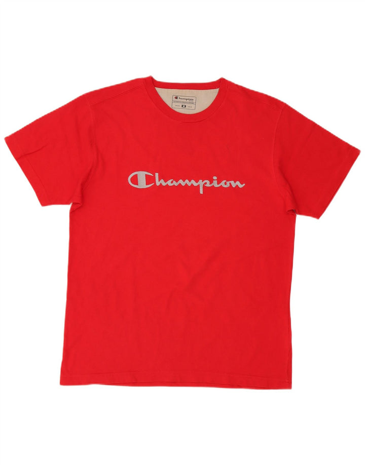 Champion Herren Grafik-T-Shirt-Oberteil Mittelrot