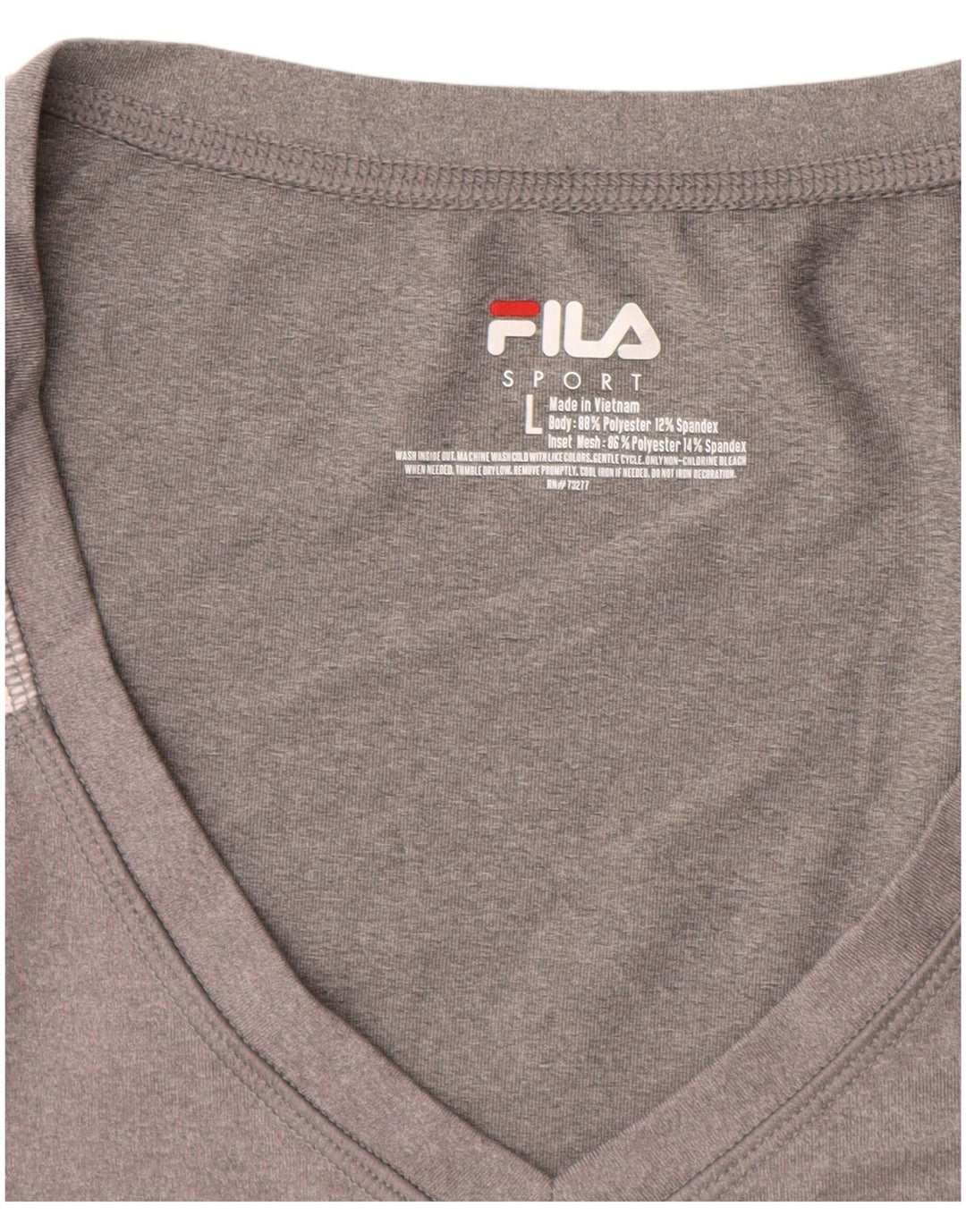 FILA Damen T-Shirt Top UK 14 Large Grau Colourblock