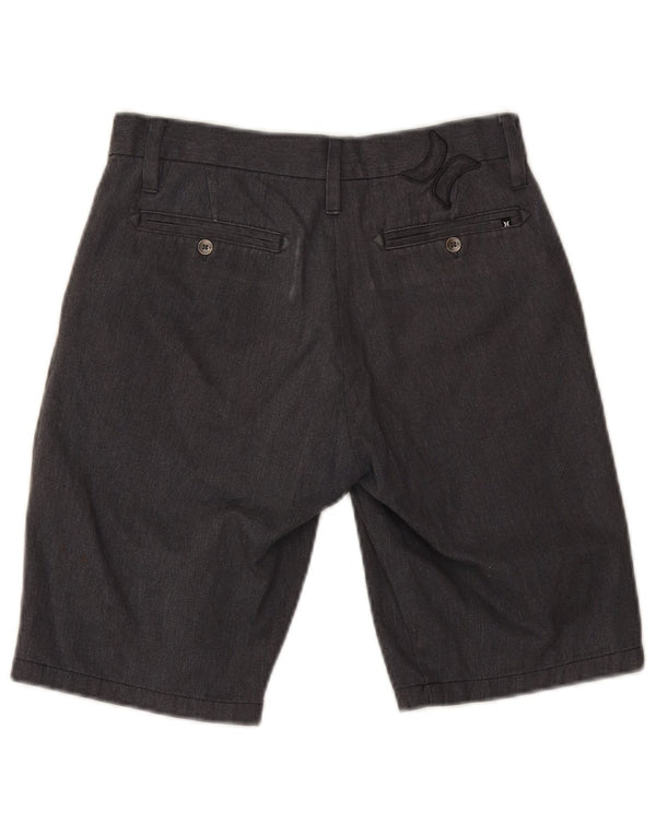 Hurley Herren Chinoshorts W26 XS Graue Baumwolle