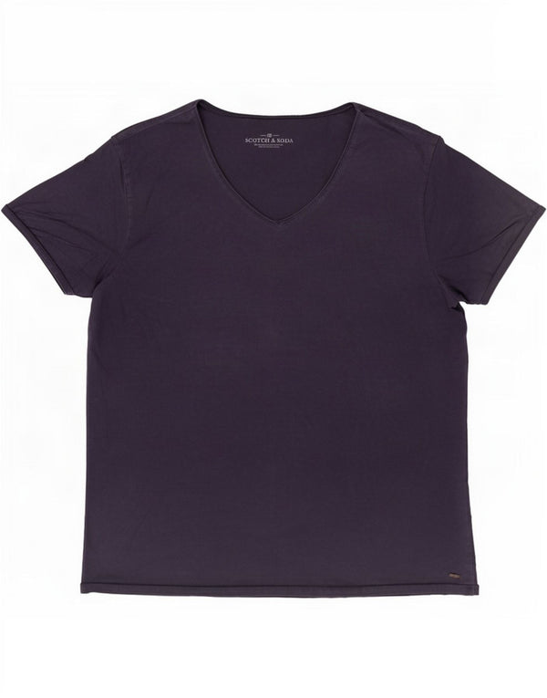 Scotch & Soda Herren T-Shirt Top Large Marineblau Baumwolle