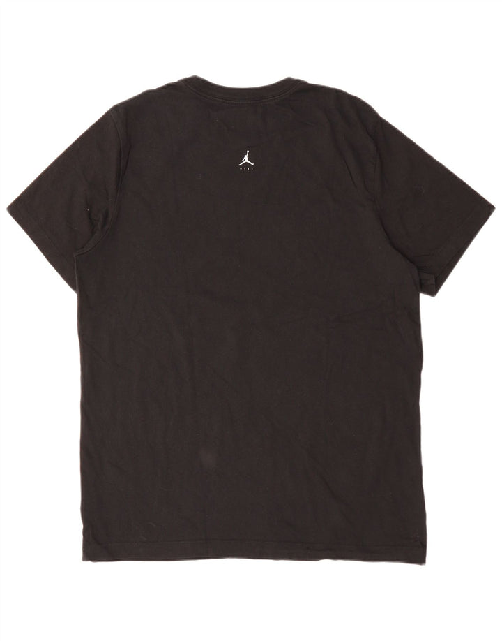 JORDAN Herren-T-Shirt mit Grafik, groß, aus schwarzer Baumwolle