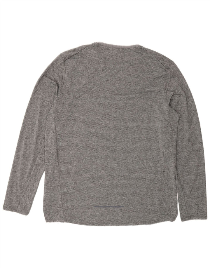 Zara Herren Top Langarm XL Grau Polyester