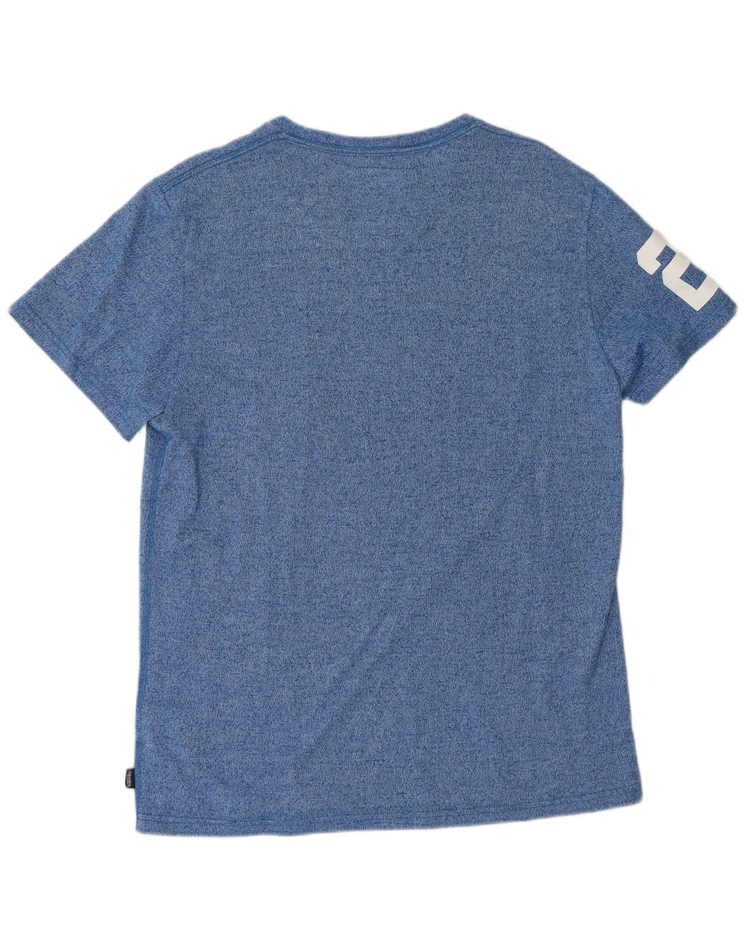 Superdry Herren Grafik-T-Shirt-Oberteil XL aus blau gefleckter Baumwolle