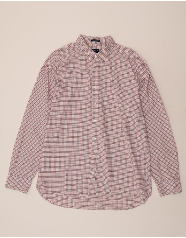 GANT Mens Shirt Size 18 45/46 2XL Pink Check Cotton Vintage Gant and Second-Hand Gant from Messina Hembry 