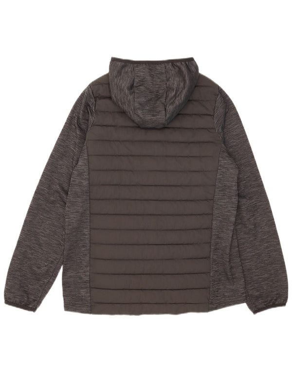 Berghaus Wattierte Jacke mit Kapuze für Jungen, 14–15 Jahre, graues Colourblock-Polyester
