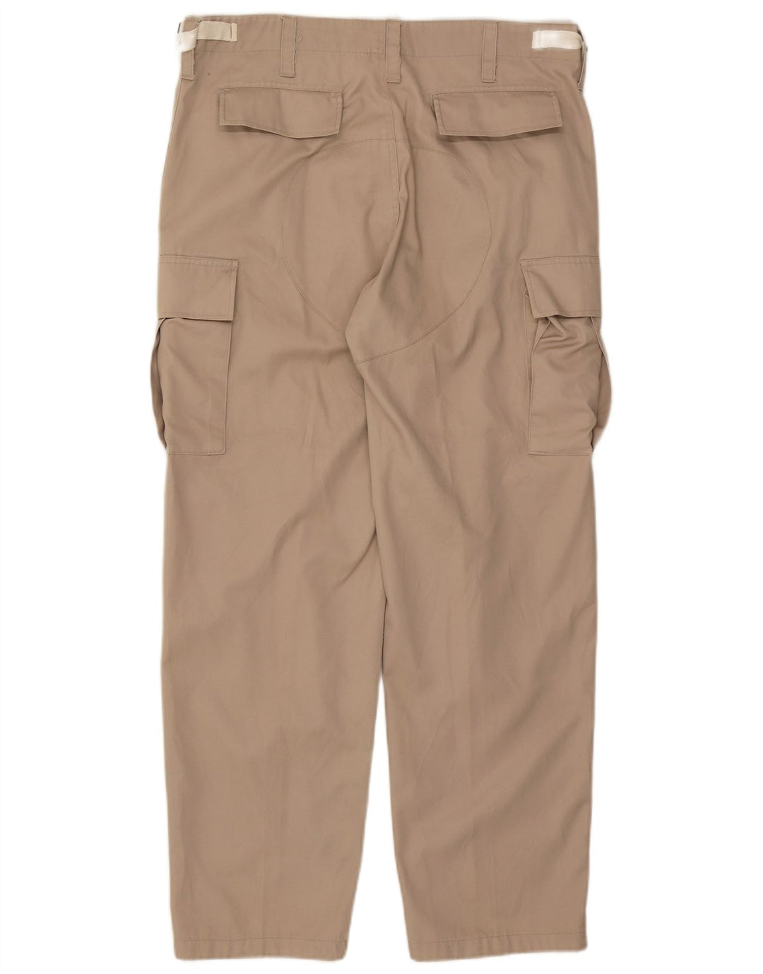 Vintage Mens Straight Cargo Trousers W36 L29 Beige