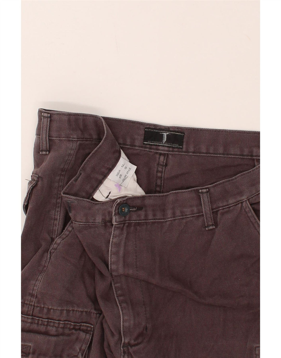 VINTAGE Gerade Herren-Cargohose W36 L32 Graue Baumwolle