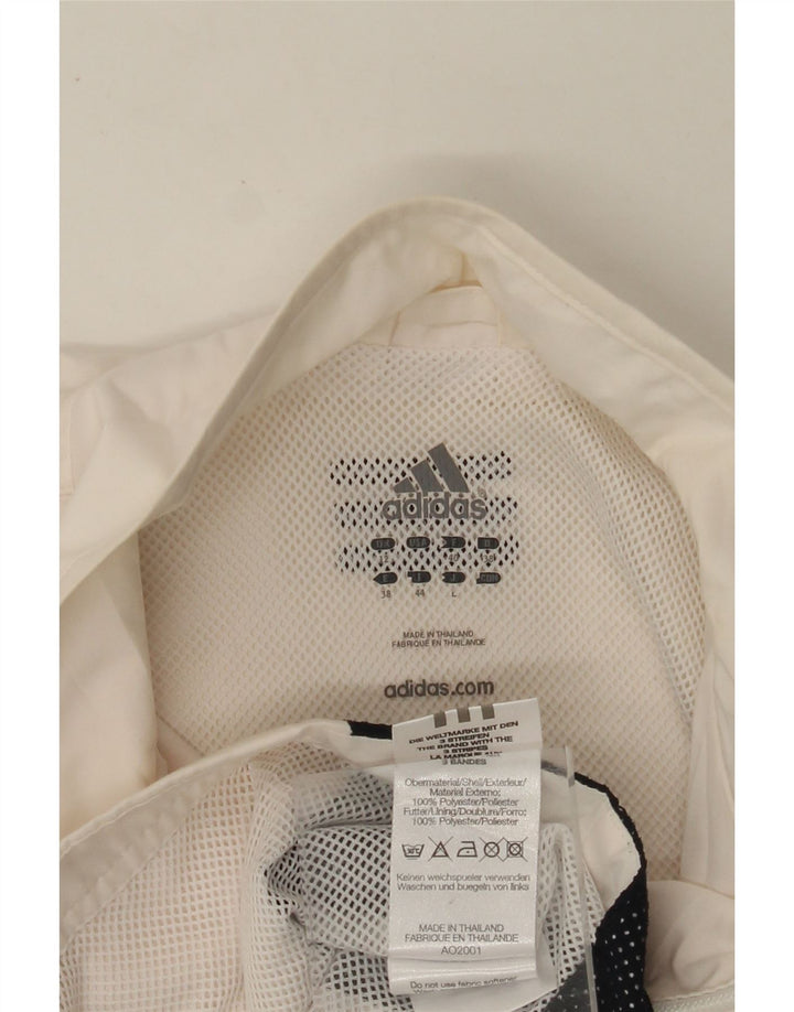 ADIDAS Damen-Trainingsanzug-Top-Jacke, UK 12, Mittelweiß, Farbblock