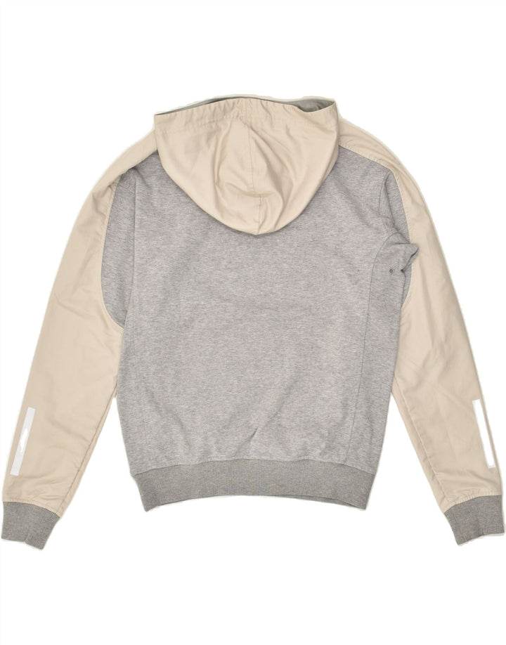 ADIDAS Womens Hoodie Jumper UK 6 XS Grey Colourblock Polyester | Vintage Adidas | Thrift | Second-Hand Adidas | Used Clothing | Messina Hembry 