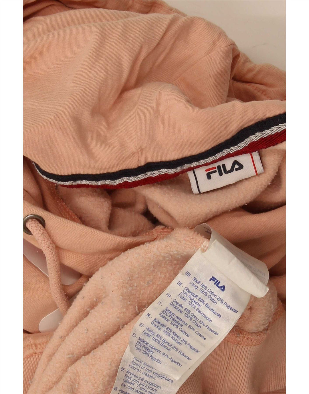 Fila Herren-Kapuzenpullover mit Grafik, mittelrosa, Baumwolle