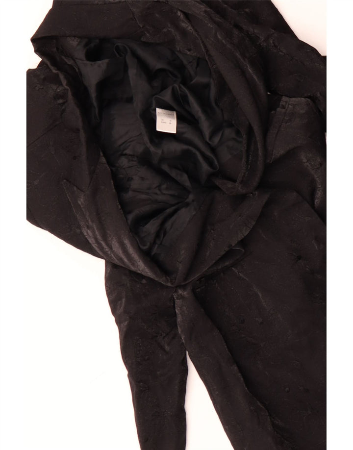 RICHARDS Damenmantel UK 10 Small Schwarz geblümte Viskose