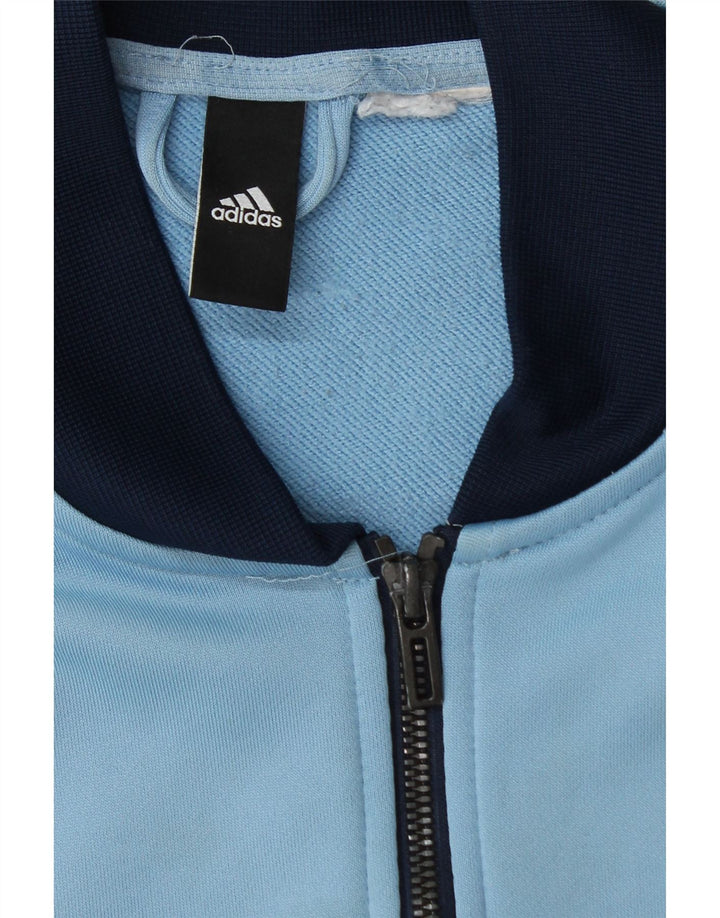 Adidas Herren-Trainingsanzug-Top-Jacke, großes blaues Farbblock-Polyester