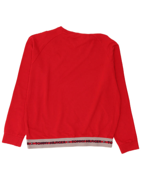 Tommy Hilfiger Herren-Sweatshirt mit Grafik, XL, rot, Colourblock-Baumwolle